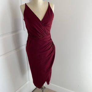 Susana Monaco Burgundy Midi Dress